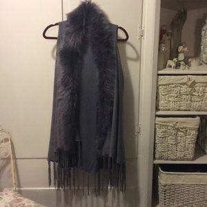Faux Fur Fringe Vest